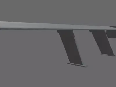 Car Spoiler 023 Low-poly 3D model