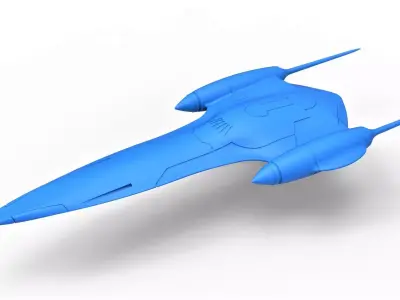 Naboo Queens Royal starship Scale 1 to 200 3D print model