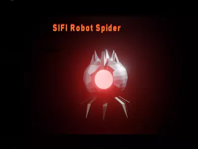 SIFI Robot Spider Low-poly 3D model