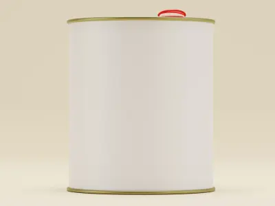 Round Lube Oil Can 3D model