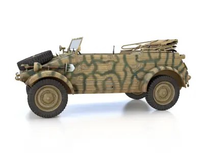 VW - Typ 82 - Kuebelwagen - 10 Flak Division 3D model