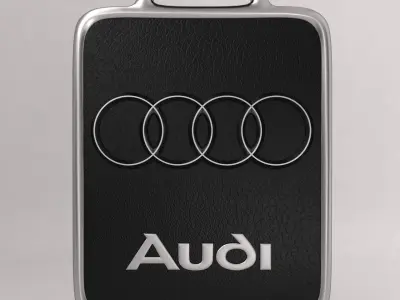 Audi car  metal logo keychain 3d model  3D model