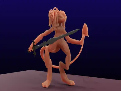 Lizz - Spore-like Creature Free 3D model