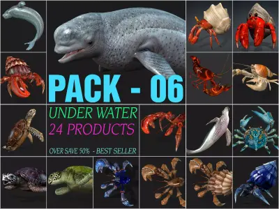 Pack-06 UnderWater 3D model