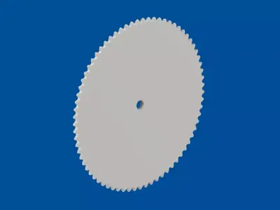 25H 72 teeth chain sprocket without assembly holes 3D print model