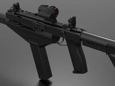 SMG V1 Submachine gun Fps - Tps Low-poly 3D model