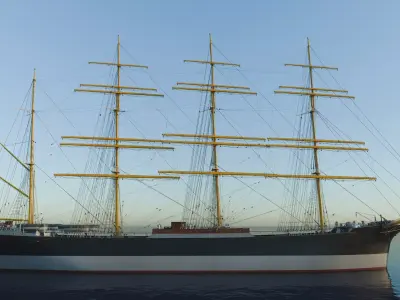 Sailing ship - Peking Hamburg 3D model
