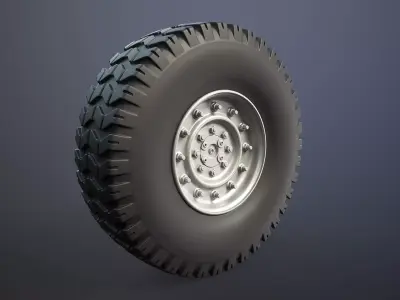 HMMWV M998 Wheel High-Poly 3D model
