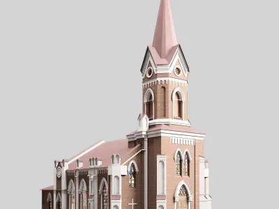 Cathedral church 3D model