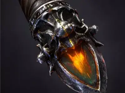 Shadow Ember Battle Axe Low-poly 3D model