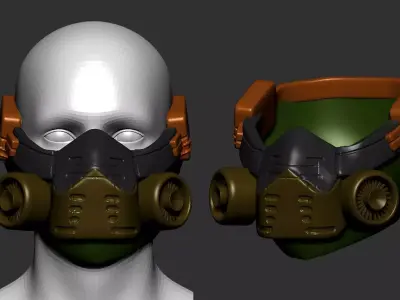 Gas mask helmet 3d model scifi sculpt 3D model buy