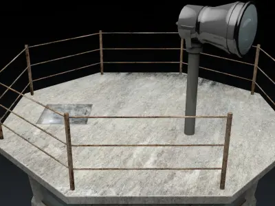 Berlin Wall Guard Tower v1 3D model