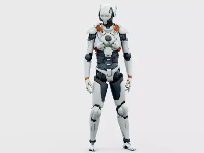 CYBORGTOPIA B-17  Rigged for Unreal Engine - Unity - MIXAMO 3D model