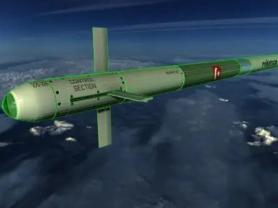 Roketsan Cirit 3 Missile Low-poly 3D model