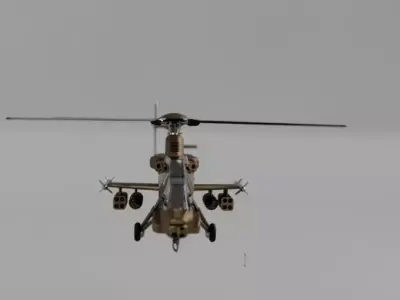 Rooivalk attach Helicopter 3D print model