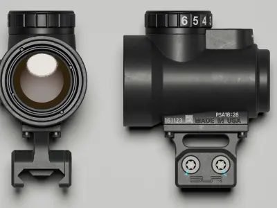 Trijicon MRO Reflex Sight Low-poly 3D model