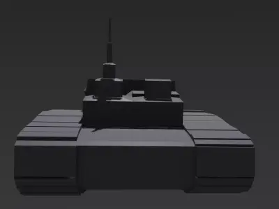 Military tank of World War 1  Low-poly 3D model