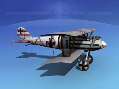 Pfalz DIII WWI Fighter  3D model