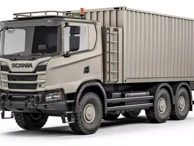 Truck R500 XT 6x6 container 2022 3D model