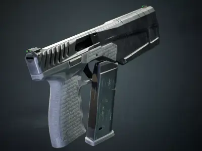 PBR - Maxim 9 Suppressed Pistol - Game-Ready 3D Asset Low-poly 3D model
