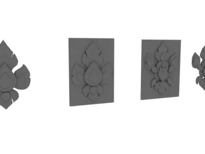 Thai pattern Low-poly 3D model