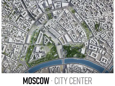Moscow Low-poly 3D model