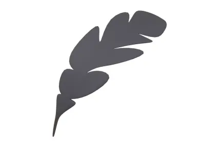 Feather Pen v1 006 Low-poly 3D model