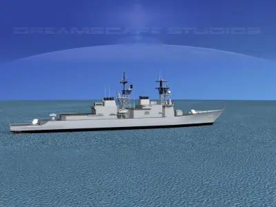 Spruance Class DD970 USS Caron 3D model