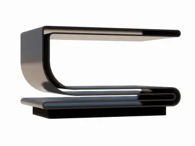 Curved Metal Table 3D model