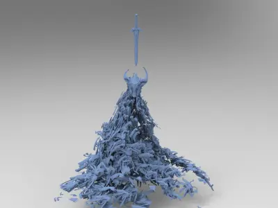 Undead treasure corpses collection 3D model