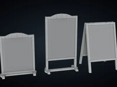 Restaurant Signs - Stylized Kitchen Pack - Part 7 Low-poly 3D model