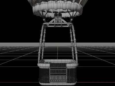 Air Balloon Cute 3D Model 3D model