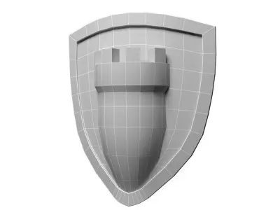 Shield 3D wooden Free low-poly 3D model