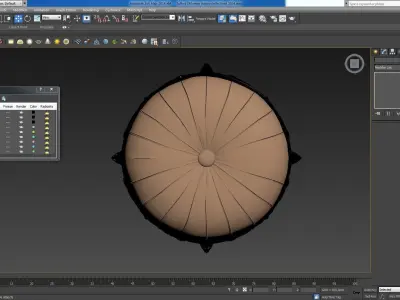 Tufted ottamon jumbo collections 3D model