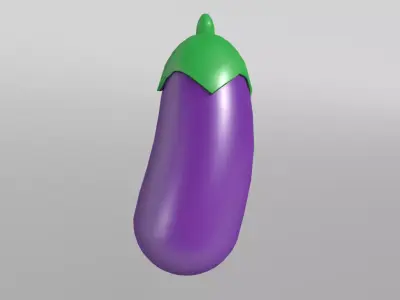 Eggplant 02 Low-poly 3D model