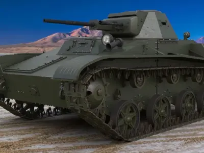 Tank T 60 Mental ray 3D model