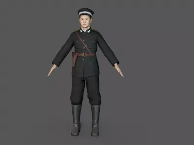 soldier character Low-poly 3D model