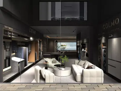 Corporate Exhibition Hall Low-poly 3D model