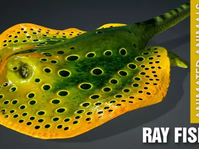 Ray Fish A2 Free low-poly 3D model