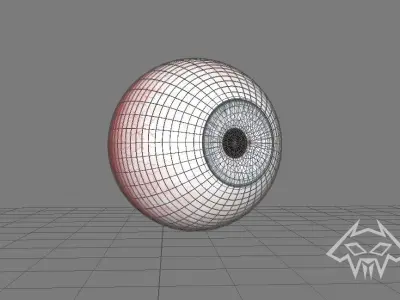 3D eyes with 6 varing eye colours- Rigged 3D model