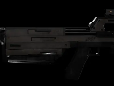 Halo Battlerifle Low-poly 3D model