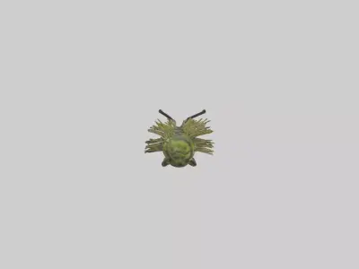 Monarch Caterpillar Low-poly 3D model