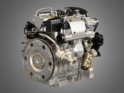 S60 T6 Drive  - E 4 Cylinder Turbocharged Petrol Engine 3D model