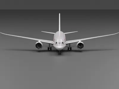 Boeing 787-8 Qatar Livery 3D model