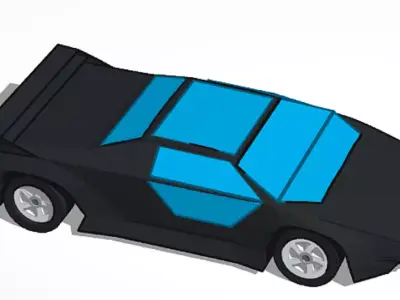 1992 Vector W8 Free 3D model