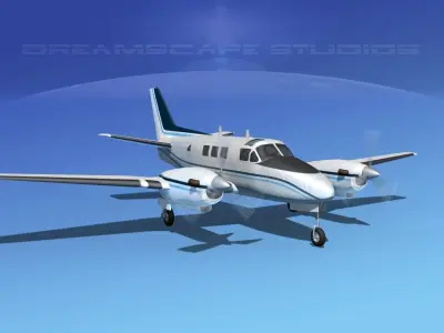 Beechcraft King Air C90 V11 3D model