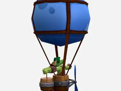 Goblin Bombardier Handpaint Cartoon MMO Character Low-poly 3D model