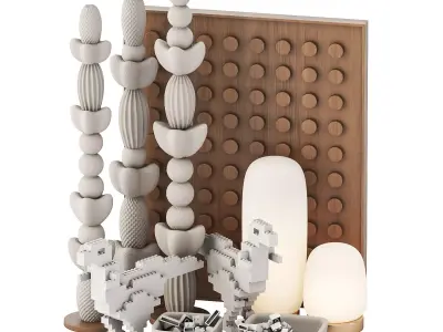 Decor Set Tyrannosaurus rex Lego 3D model