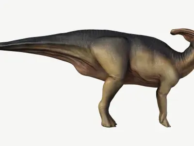 Parasaurolophus dinosaur Low-poly 3D model