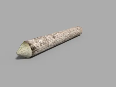 low poly wood log 2 Low-poly 3D model